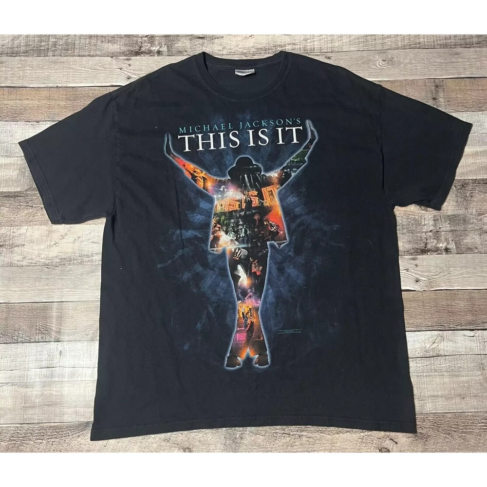 Michael Jackson Shirt Adult XL Black King Of Pop Music Merchandise This Is It
